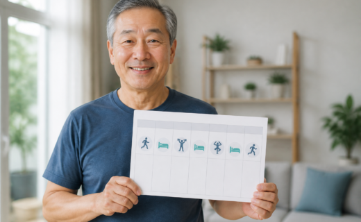 운동하는 날과 쉬는 날을 나누는 중장년 주간 루틴